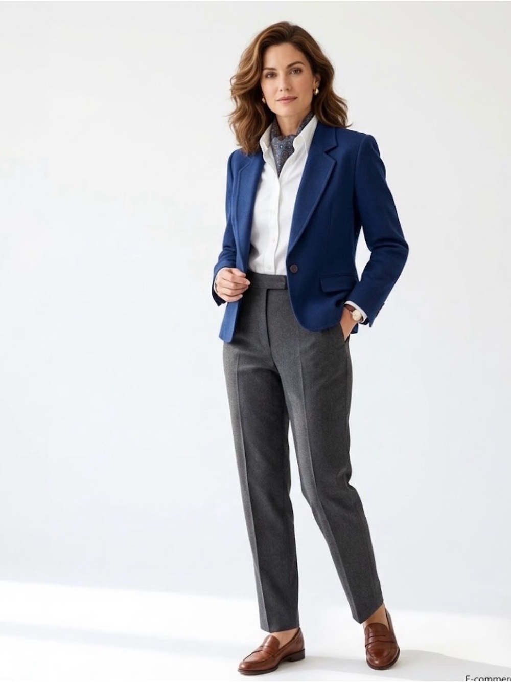Vintage Pendleton 100% Virgin Wool Blazer Size 12 Blue Academia 80s Jacket